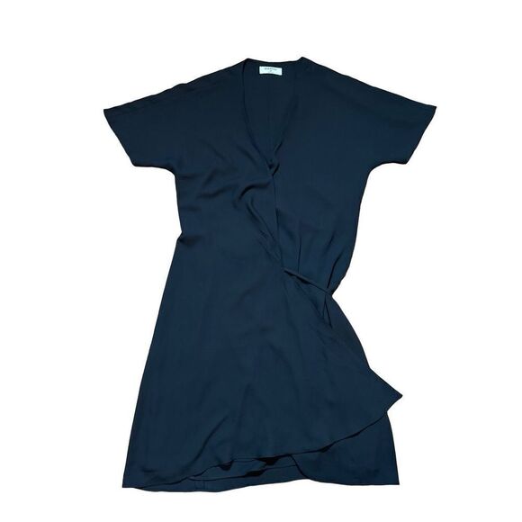 ARITZIA BABATON WALLACE DRESS BLACK Short-sleeve wrap dress sz XS - Picture 10 of 12